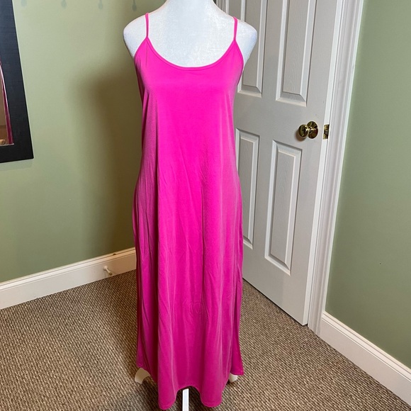 a new day Dresses & Skirts - NWT New Day Fuchsia Pink Maxi Dress Casual Adjustable Spaghetti Straps Size XXL